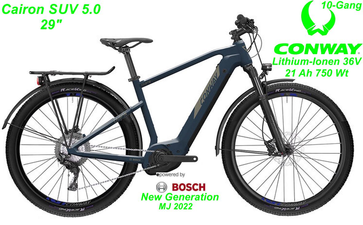 E-Bike Conway Cairon SUV 5.0 blau Modelle 2022 Schweiz Geschäft Laden Werkstatt