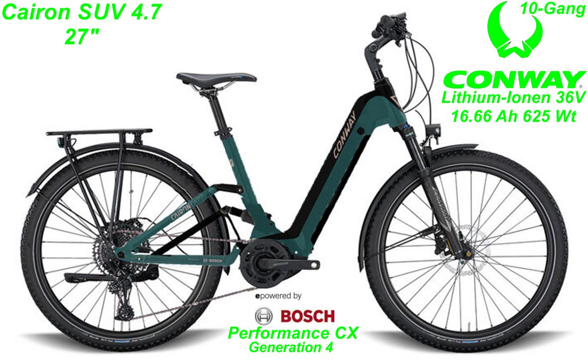 E-Bike Conway Cairon SUV FS 5.7 Modelle 2022 Geschft Laden Werkstatt