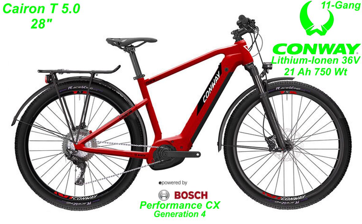 E-Bike Cairon T 5.0 rot Herren 28 Zoll Modelle 2022 Schweiz Geschäft Laden Werkstatt