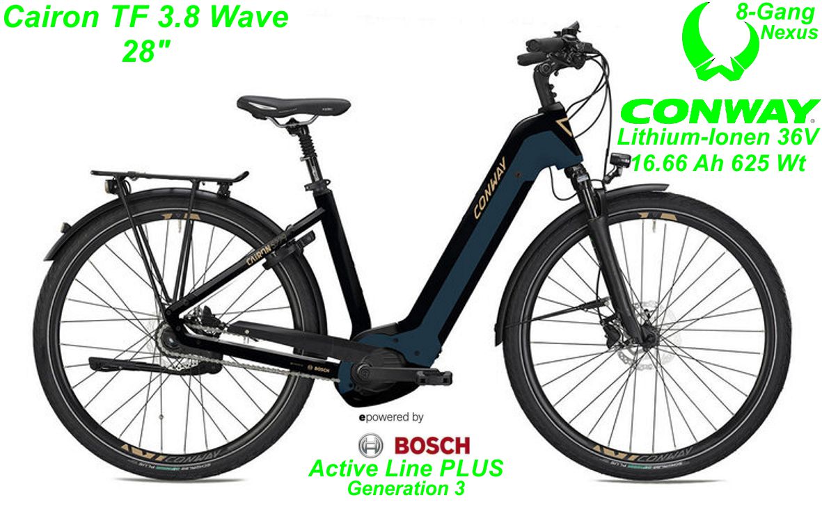 E-Bike Cairon TF 3.8 Wave blau 28 Zoll Modelle 2022 Schweiz Geschäft Laden Werkstatt