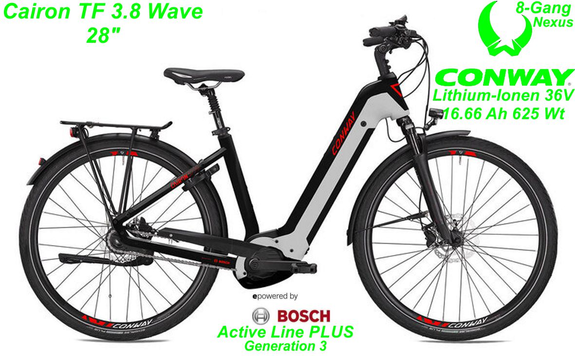 E-Bike Cairon TF 3.8 Wave weiss 28 Zoll Modelle 2022 Schweiz Geschäft Laden Werkstatt