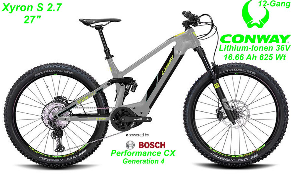 E-Bike Conway Cairon S 2.7 grau E-Bike Modelle 2022 Geschft Laden Werkstatt