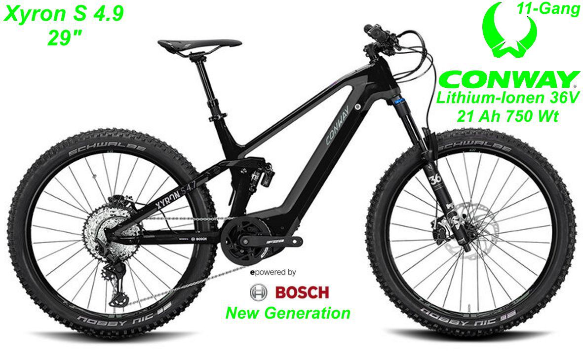 E-Bike Conway Xyron S 4.9 grau/schwarz 29 Modelle 2022 Schweiz Geschäft Laden Werkstatt