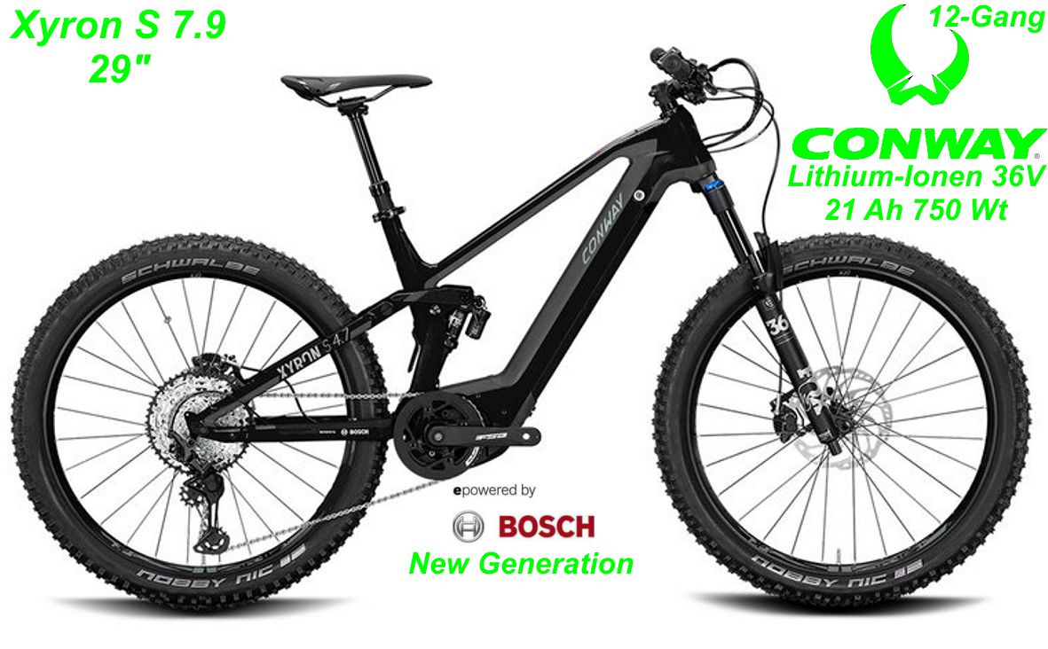E-Bike Conway Xyron S 7.9 29 grau/schwarz Modelle 2022 Schweiz Geschäft Laden Werkstatt