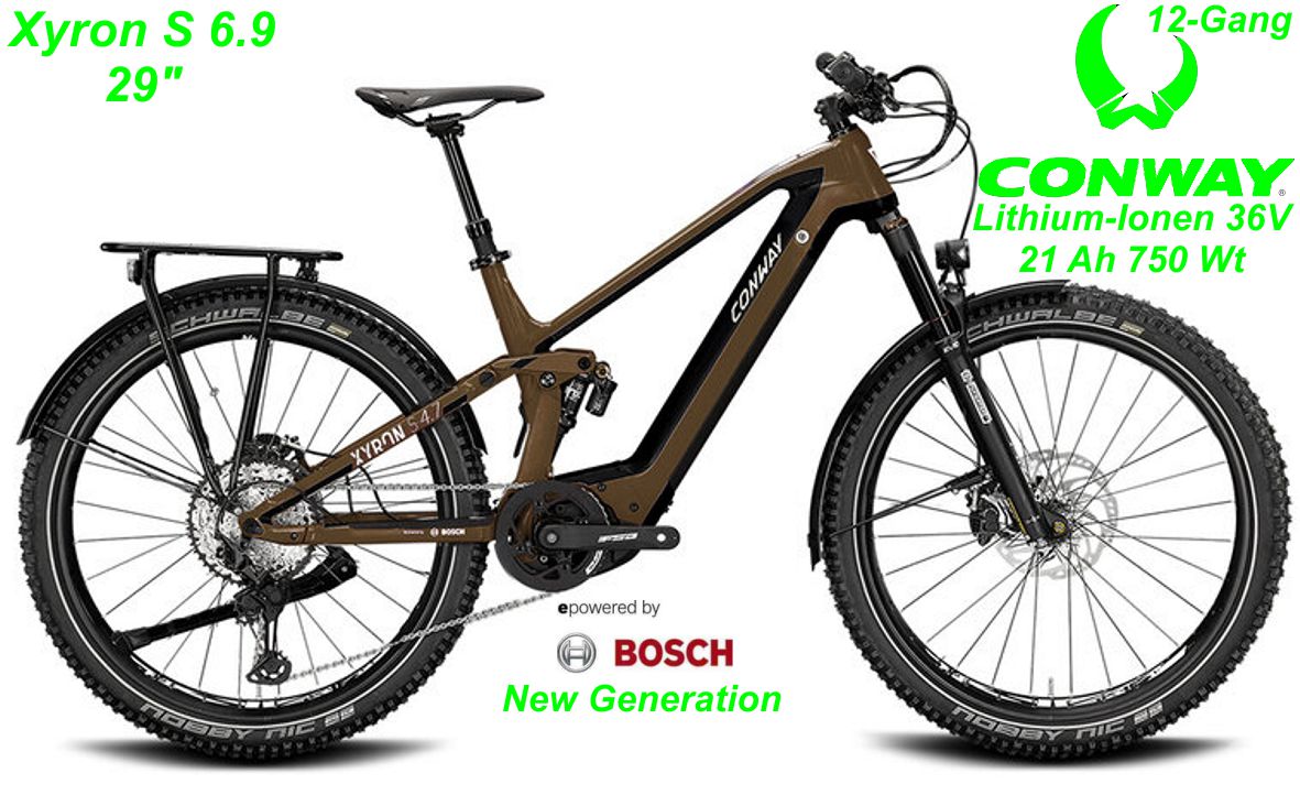 E-Bike Conway Xyron SUV 6.9 29 braun/schwarz Modelle 2022 Schweiz Geschäft Laden Werkstatt