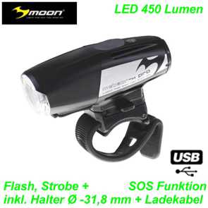 Moon LED Scheinwerfer 450 Lumen Elekro E- bike Mountainbike Fahrrad Velo Ersatzteile Shop Jeker Balsthal Schweiz