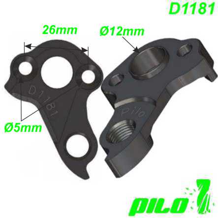 Ausfallende Schaltauge CNC Pilo D1181 GT Bicycles Ersatzteile Balsthal