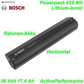 Bosch Rahmenakku PowerPack 625 W 36 V 17.4 Ah Horizontal schwarz Li-Ionen Ersatzteile Balsthal