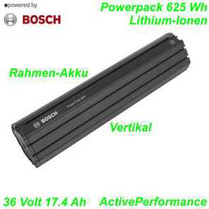 Bosch Rahmenakku PowerPack 625 W 36 V 17.4 Ah Vertikal schwarz Li-Ionen Ersatzteile Balsthal