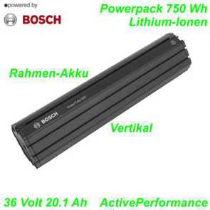 Bosch Rahmenakku PowerPack 750 W 36 V 20.1 Ah Vertikal schwarz Li-Ionen Ersatzteile Balsthal