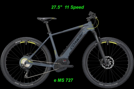 E-Bikes Conway Hardtail eMS 727 27.5 Zoll Online Shop kaufen bestellen BOSCH Performance CX Elektro E-Fahrrad E-Velo