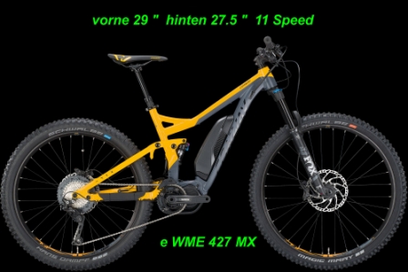 Conway Fully eWME 427 vorne 29 hinten 27.5 Zoll Shimano Steps Motor Elektro E- Mountain Bike Fahrrad Velo