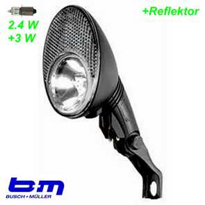 B+M Scheinwerfer Halogen LUMOTEC-Oval m/Reflektor Mountain Bike Fahrrad Velo Teile Ersatzteile Parts Shop Schweiz