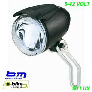 E-Bike LED Scheinwerfer Lumotec IQ Cyo Premium 6-42V DC  50 Lux  Mountain Bike Fahrrad Velo Teile Ersatzteile Parts Shop Schweiz
