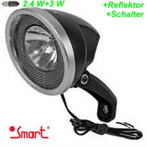 Smart Scheinwerfer Halogen mit Refelktor und Schalter Mountain Bike Fahrrad Velo Teile Ersatzteile Parts Shop Schweiz