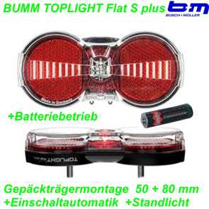 BM Rücklicht Toplight  Flat S Senso 50/80mm Batterie/Standlicht Mountain Bike Fahrrad Velo Teile Ersatzteile Parts Shop Schweiz