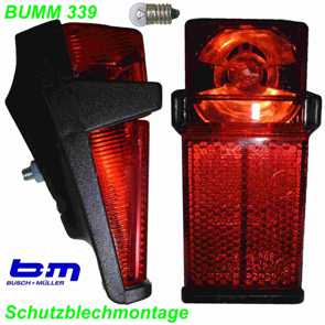 B+M Rcklicht Schutzblech 339ASE fr Dynamo Mountain Bike Fahrrad Velo Teile Ersatzteile Parts Shop Schweiz