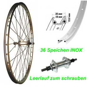 Vorderrad silber Felgenbremse 12 16 18 20 24 26 28 Felge/Speichen/Nabe silber mit Muttern E- Mountain Bike Fahrrad Velo Shop kaufen Schweiz