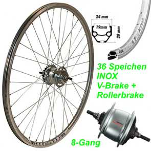 Hinterad Nexus 8G. silber 26 28 SGC60108 36L V-Brake / Rollerbrake E- Mountain Bike Fahrrad Velo Shop kaufen Schweiz