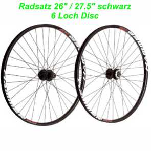 Hammer Radsatz vorne/hinten 6-Loch Disc 26 27.5 Felgen/ Naben/Speichen schwarz E- Mountain Bike Fahrrad Velo Shop kaufen Schweiz