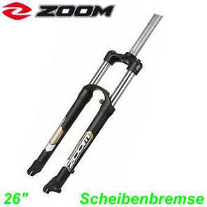 Federgabel Ahead 26 1 1/8 x 280 mm ZOOM 580 Disc Lock-out mattschwarz E-Bike Fahrrad Velo Ersatzteile Shop