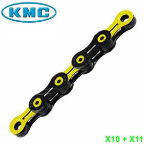 KMC Kette gelb X10/X11-SL DLC 10-G. 116 Gl. 1/2 x 11/128 5.88/5.55 mm 244 gr. E- Mountain Bike Fahrrad Velo Shop kaufen Schweiz