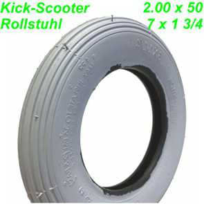 Kick-Scooter Pneu grau 7 x 1 3/4 / 2.00 x 50 Teile Ersatzteile Parts Shop kaufen Schweiz