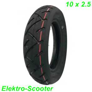 Pneu Reifen mit Schlauch 10 x 2.5 Elektro Scooter schwarz Ersatzteile Balsthal