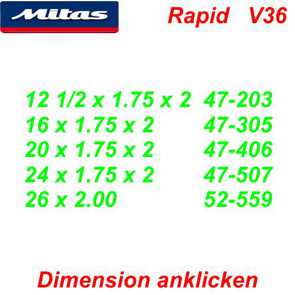 Mitas V60 Acris Rubena Pneu Reifen Profil und Dimension