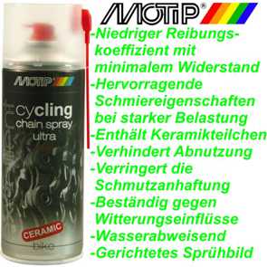 Motip Cycling Rabobank Kettenspray Ultra Dose 400 ml raue Bedingungen Ersatzteile Shop kaufen bestellen Balsthal Schweiz