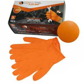 Safe Grip Nitril Handschuhe orange genoppt Gr. L M XL  Pack à 100 Stk. Ersatzteile Balsthal