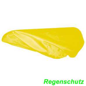 Regenüberzug für Sattel Nylon gelb Universalgrösse mit Gummizug Elekro E- bike Mountainbike Fahrrad Velo Ersatzteile Shop