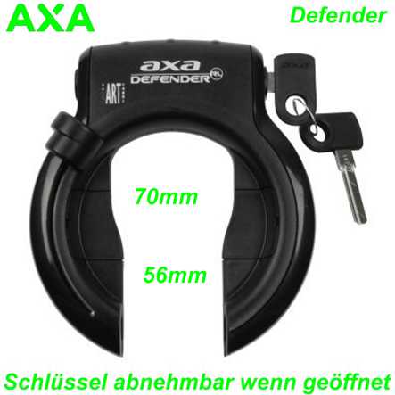 AXA Rahmenbügelschloss Defender E- Bike Mountainbike Fahrrad Velo Shop kaufen Schweiz
