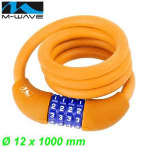 Zahlenseilschloss D.12.10  12 x 1000 mm orange M-Wave E- Bike Fahrrad Velo Shop kaufen Schweiz