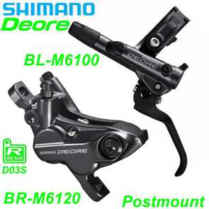 Shimano Scheibenbremsset BR-M6120-BL-M6100 schwarz Deore E- Mountain Bike Fahrrad Velo Ersatzteile Shop kaufen bestellen Balsthal Schweiz