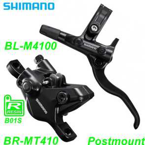 Shimano Scheibenbremsset Alivio BR-MT410 BL-M4100 schwarz E- Mountain Bike Fahrrad Velo Ersatzteile Shop kaufen bestellen Balsthal Schweiz