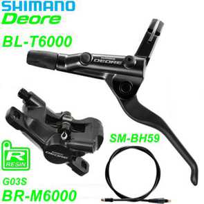 Shimano Scheibenbremsset T6000 schwarz Deore E- Mountain Bike Fahrrad Velo Ersatzteile Shop kaufen bestellen Balsthal Schweiz