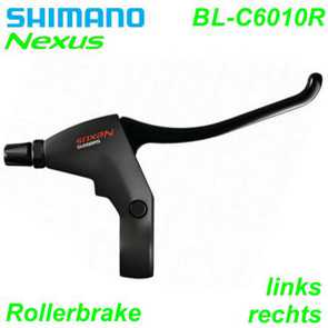 Shimano Bremshebel BL-C6010R Nexus Rollerbrake silber schwarz 4-Finger E- Mountain Bike Fahrrad Velo Ersatzteile Shop kaufen bestellen Balsthal Schweiz