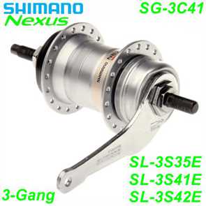 Shimano Getriebenabe SG-3C41 3 Gang silber Elekro E- Mountain Bike Fahrrad Velo Ersatzteile Shop kaufen Schweiz