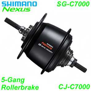 Shimano Getriebenabe Nexus 5-G. SG-C7000-5R 36-L schwarz Rollerbrake Ersatzteile Shop