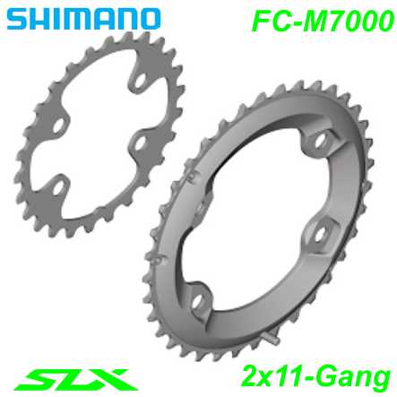 Shimano Kettenblatt FC-M7000 2x11 Fahrrad Velo E-Bike Ersatzteile
