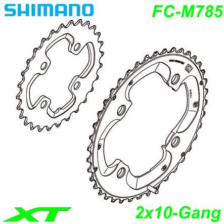 Shimano Kettenblatt 2x10 FC-M785 Fahrrad Velo E-Bike Ersatzteile