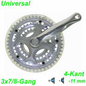 Kettenrad Garnitur 170mm 28 / 38 / 48 Zhne 1/2 x 3/32 -11mm