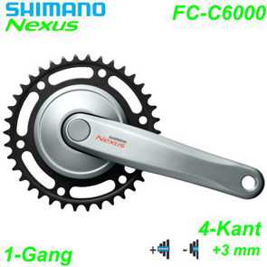 Shimano Kettenradgarnitur Vierkant 4-Kant FC-C6000 silber Ersatzteile Shop Schweiz