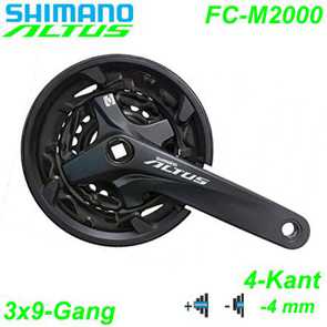 Shimano Kettenradgarnitur Vierkant 4-Kant FC-M2000 schwarz