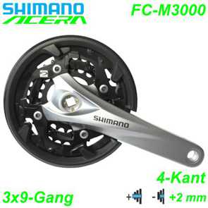 Shimano Kettenradgarnitur Vierkant 4-Kant FC-M3000 silber Ersatzteile Shop Schweiz