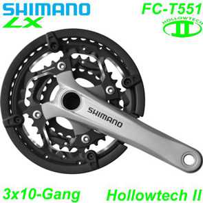 Shimano Kettenradgarnitur Hollowtech II FC-T551-3 silber Ersatzteile Shop Schweiz