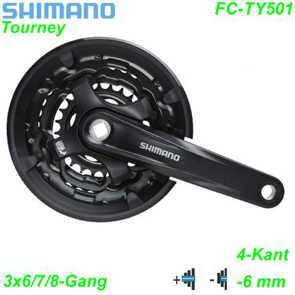 Shimano Kettenradgarnitur Vierkant 4-Kant FC-TY501 schwarz Ersatzteile Shop Schweiz