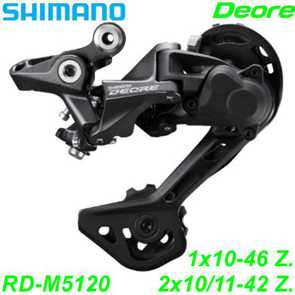 Shimano Wechsel 2x11-G. 2x10-G. RD-M5120 SGS Deore -42Zhne schwarz Top-Normal Direktmo. Box E- bike Mountainbike Fahrrad Velo Ersatzteile Shop Jeker Balsthal Schweiz