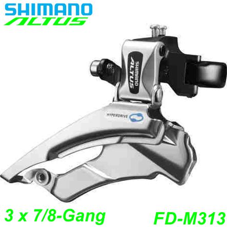 Shimano Umwerfer Zentralwechsel 3 x 7/8-Gang FD-M313 E- Mountainbike Fahrrad Velo Ersatzteile Shop Schweiz